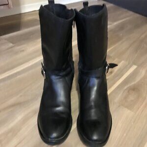 Martino Ladies Black Leather Boots Size 9.5 M